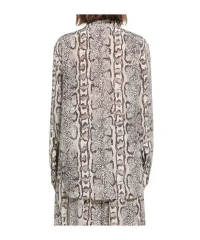Balenciaga Silk Python Print Shirt In Multi