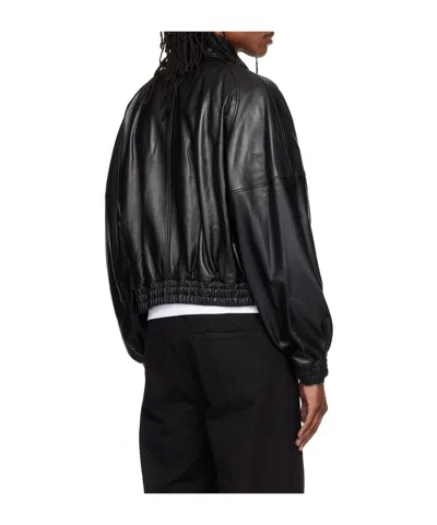 Lu'u Dan Stand-up Collar Leather Jacket In Multi