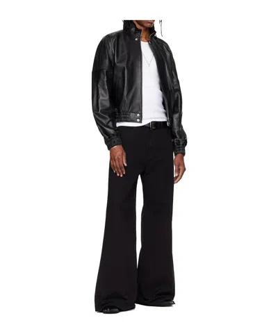 Lu'u Dan Stand-up Collar Leather Jacket In Multi