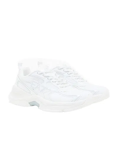 Ea7 Predator Logo-detail Sneakers In Black