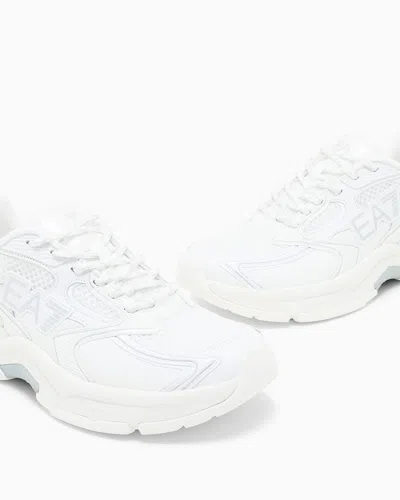 Ea7 Predator Logo-detail Sneakers In Black