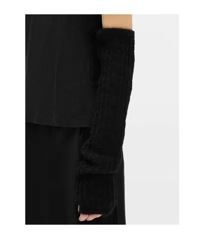 Ann Demeulemeester Mea Knitted Gauntlets In Pattern