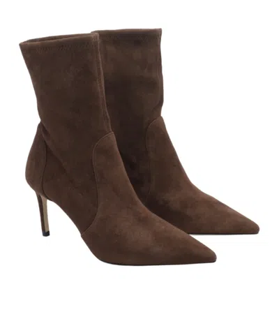 Stuart Weitzman Pointed-toe Ankle Boots In Multi