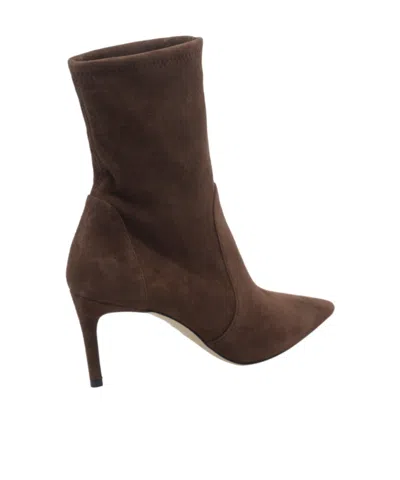 Stuart Weitzman Pointed-toe Ankle Boots In Multi