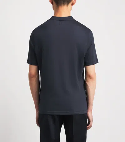 Canali Cotton Stripe T-shirt In Blue