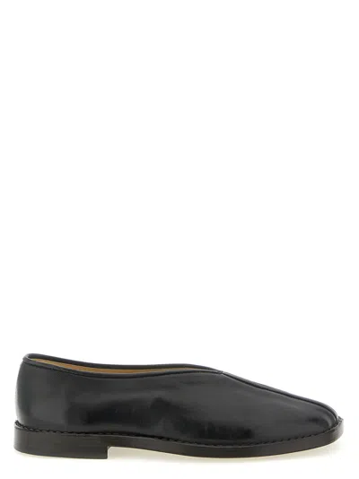 Lemaire Brown Solid Flat Piped Ballet Flats In Brown
