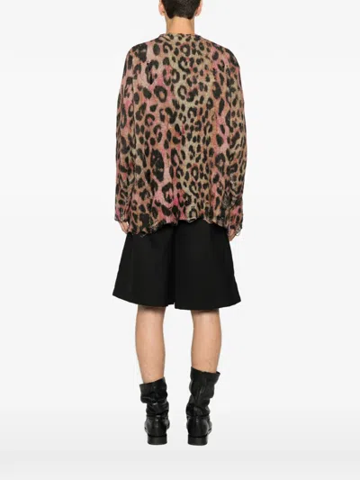 R13 Leopard-print Cardigan In Multi