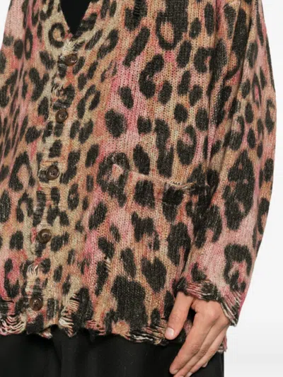 R13 Leopard-print Cardigan In Multi