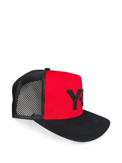 Y-3 Logo-embroidered Mesh-panel Trucker Cap In Black