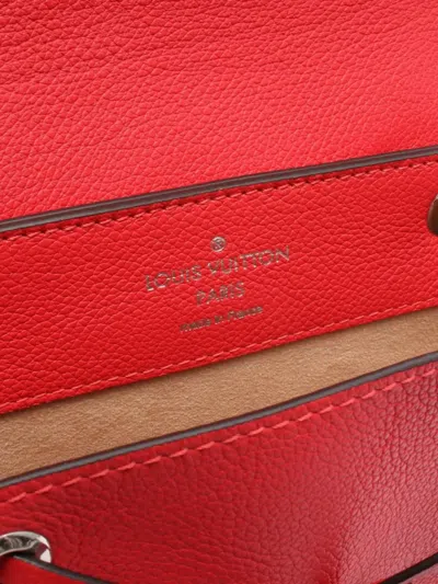 Pre-owned Louis Vuitton 2016 Lockme Leather Backpack In Red