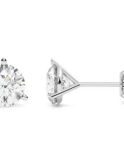 Diamond Essentials Diamond Stud Earrings In Metallic