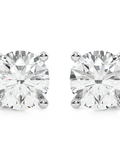 Diamond Essentials Diamond Earrings In Metallic