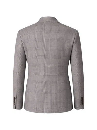 Pal Zileri Check-pattern Blazer In Gray