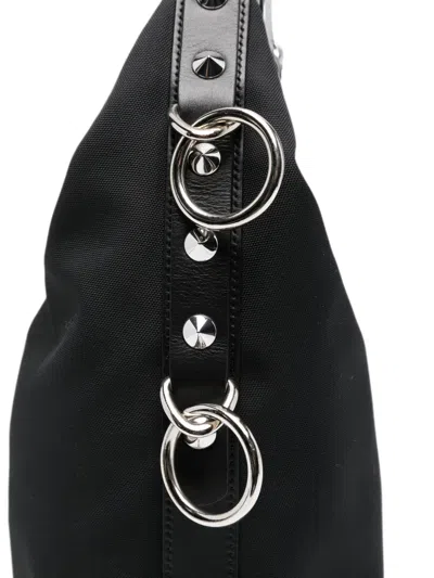 R13 Stud-embellished Chain-link Shoulder Bag In Black