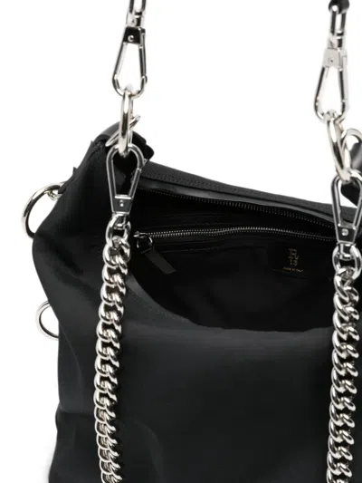 R13 Stud-embellished Chain-link Shoulder Bag In Black