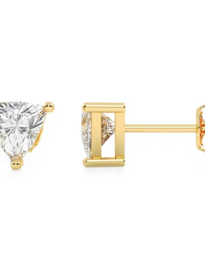 Diamond Essentials Diamond Stud Earrings In Silver