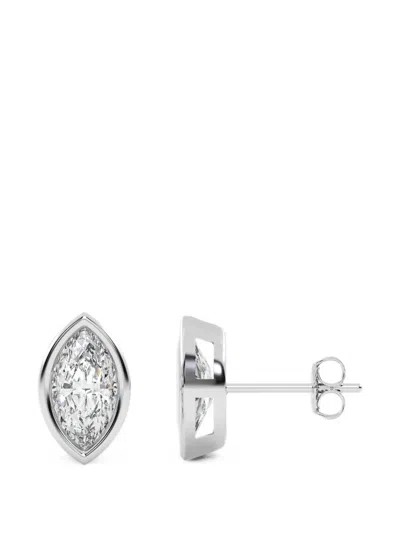 Diamond Essentials Diamond Stud Earrings In Silver
