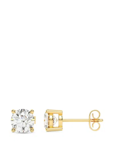 Diamond Essentials Diamond-solitaire Stud Earrings In Silver