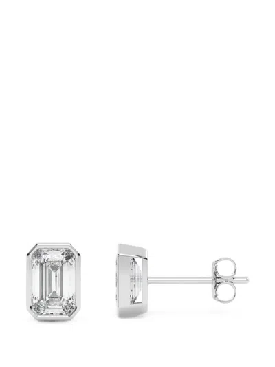 Diamond Essentials Diamond Stud Earrings In Silver