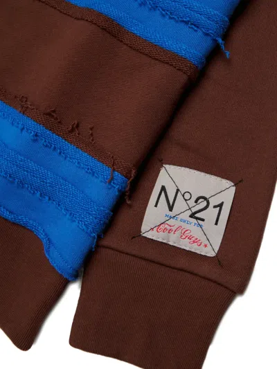 N°21 Distressed Striped Sweater In Multi