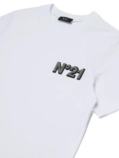 N°21 Logo-patch T-shirt In White