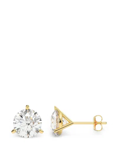 Diamond Essentials Lab-grown Diamond Solitaire Stud Earrings In Silver