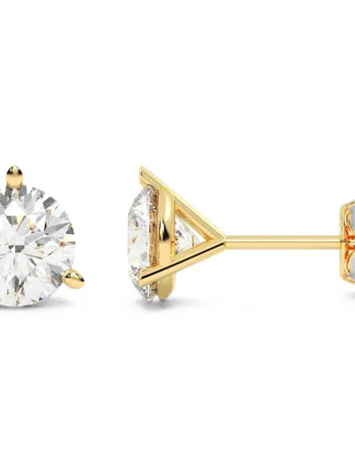 Diamond Essentials Diamond Stud Earrings In Silver
