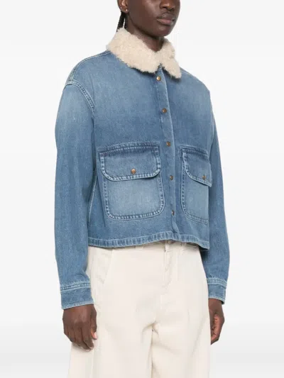 Moncler Long-sleeve Jacket In Blue