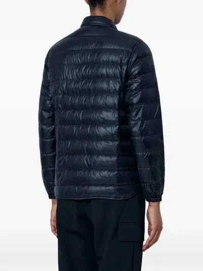 Moncler Fouine Quilted Puffer Jacket Long Sleeves In Blue