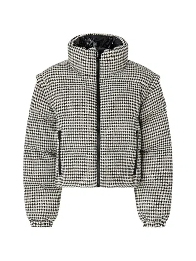 Pinko Houndstooth-pattern Padded Jacket In Multi