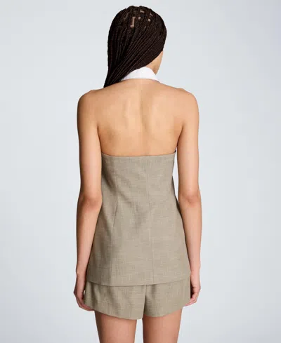 Kenneth Cole Strapless Vest With Removeable Halter In Gray