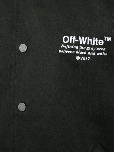 Shop Off-white Chest Logo Bomber Jacket