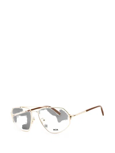 Mcm Pilot-frame Glasses In Gold