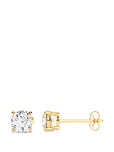 Diamond Essentials Diamond Solitaire Stud Earrings In Silver