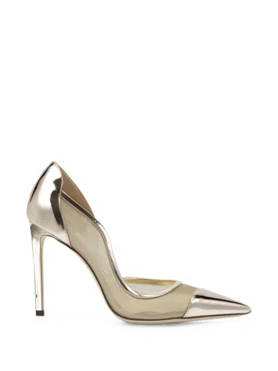 Jimmy Choo Brigitte Mesh-panel Pumps In White