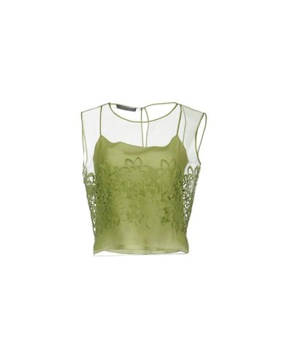 Shop Alberta Ferretti Top In Green