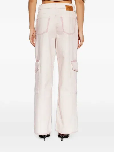 Ganni Multi-pocket Cargo Pants In White