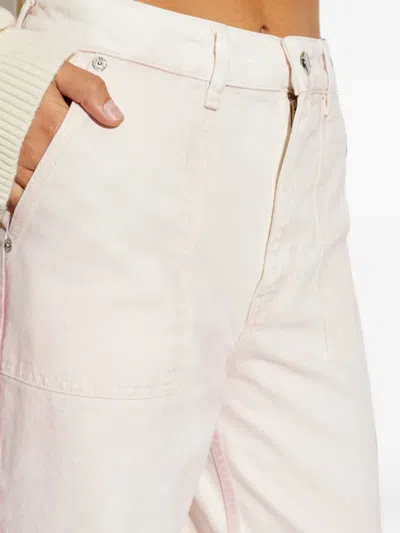 Ganni Multi-pocket Cargo Pants In White