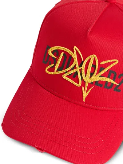 Dsquared2 -logo Baseball Cap In Red