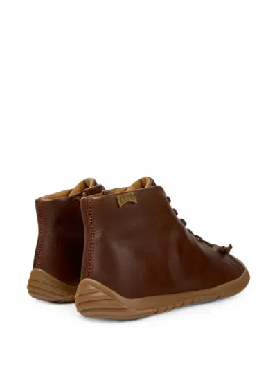 Camper Peu Path+ Leather Ankle Boots In Brown