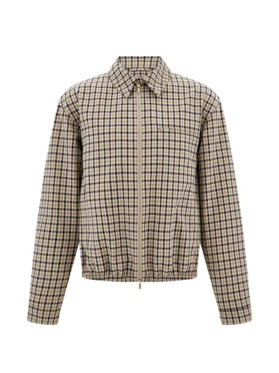 Ferragamo Check Bomber Jacket In Multi