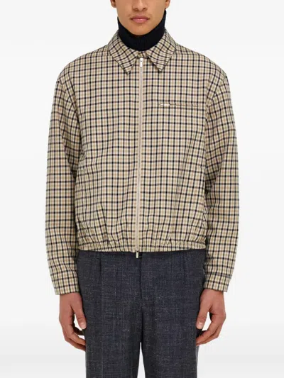 Ferragamo Check Bomber Jacket In Multi