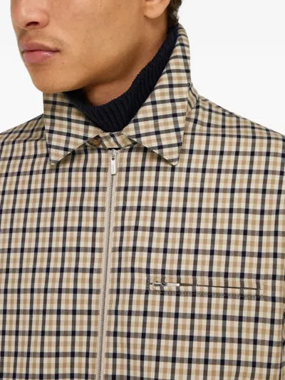 Ferragamo Check Bomber Jacket In Multi