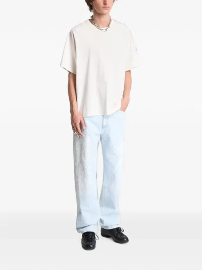 Y-3 Regular Fit Crew Neck Short Sleeve T-shirt In White