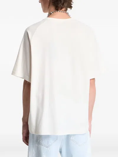 Y-3 Regular Fit Crew Neck Short Sleeve T-shirt In White