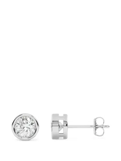 Diamond Essentials Diamond Stud Earrings In Silver