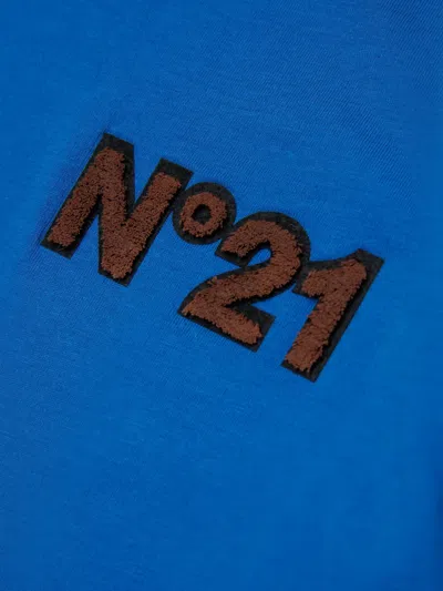 N°21 Logo-patch T-shirt In Blue