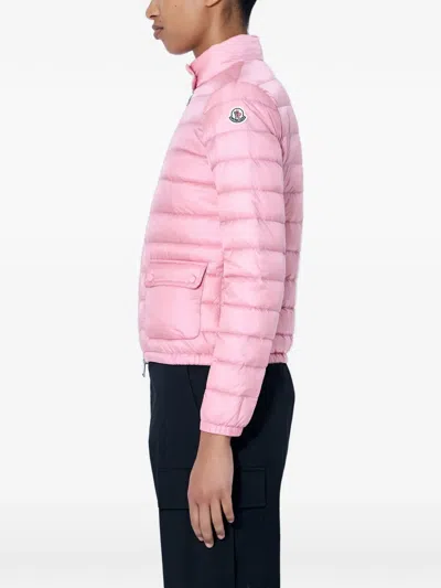 Moncler Women Lans Short Down Jacket Pink In Pink