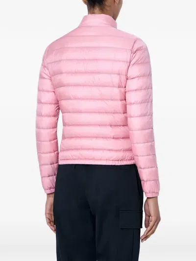 Moncler Women Lans Short Down Jacket Pink In Pink