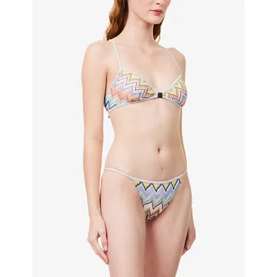 Missoni Womens Multicolor Zig-zag Pattern Bikini Set In Multi